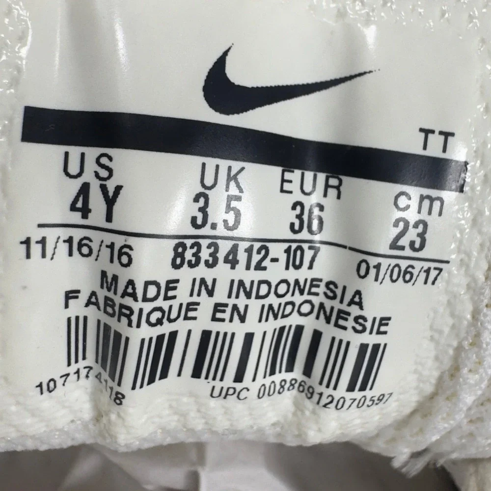 Nike Air Max 90 Leather PS Kids Size 4Y White Dusted Clay Sneakers 833414-107